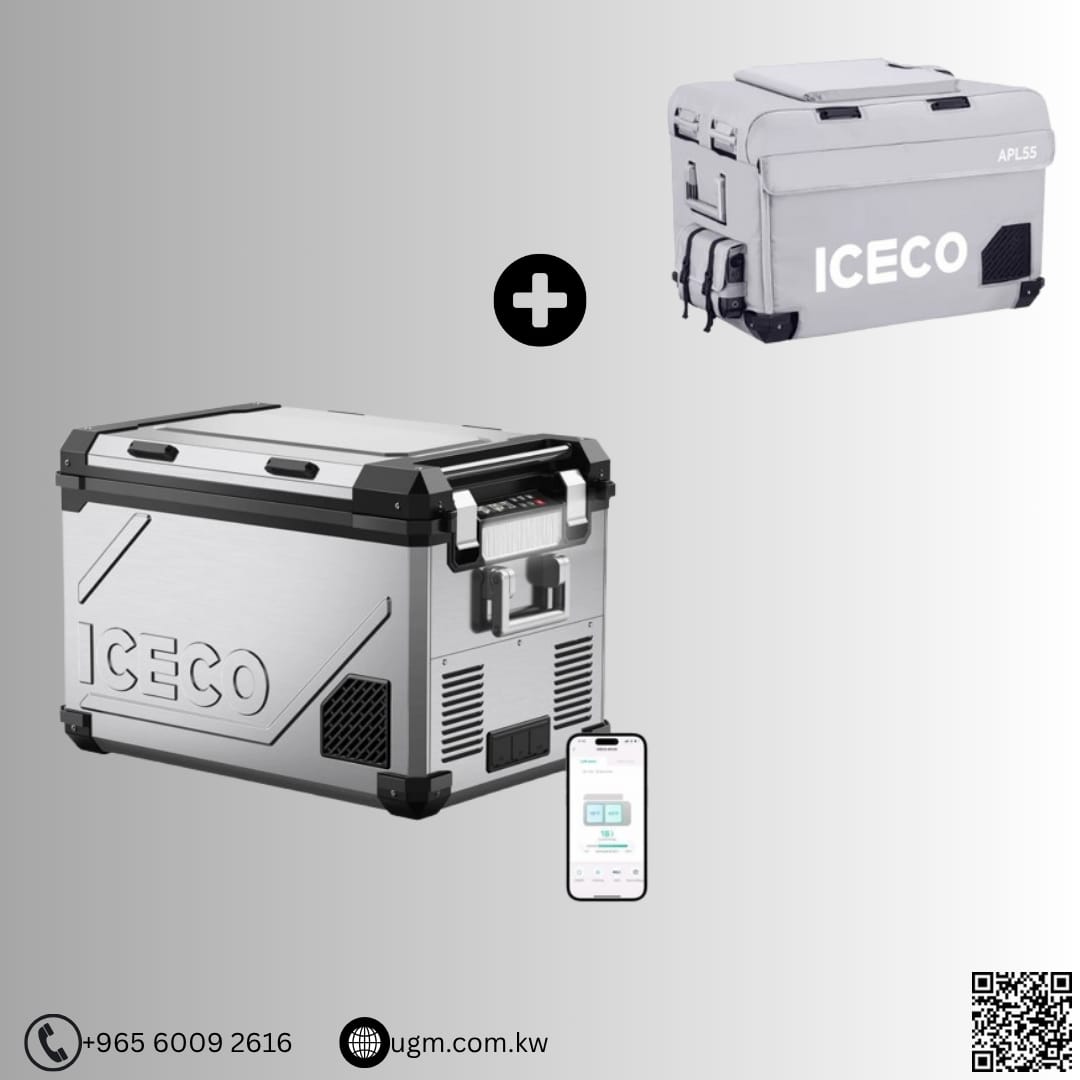 58QT APL55 Dual Zone 12 Volt Fridge refrigerator | ICECO+ Cover + ثلاجة ايسيكو بسعة 58 كوارتAPL55