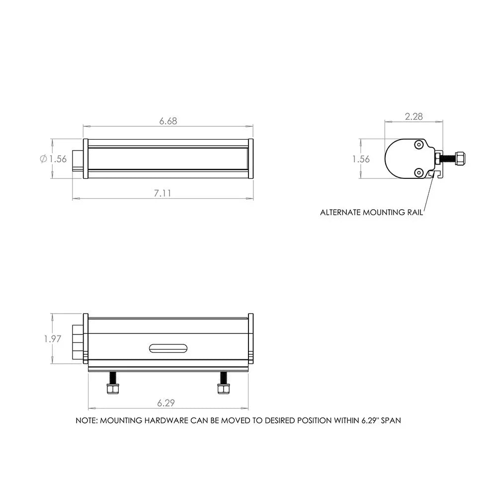 6 Inch Light Bar RTL-M Plate Light Baja Designs