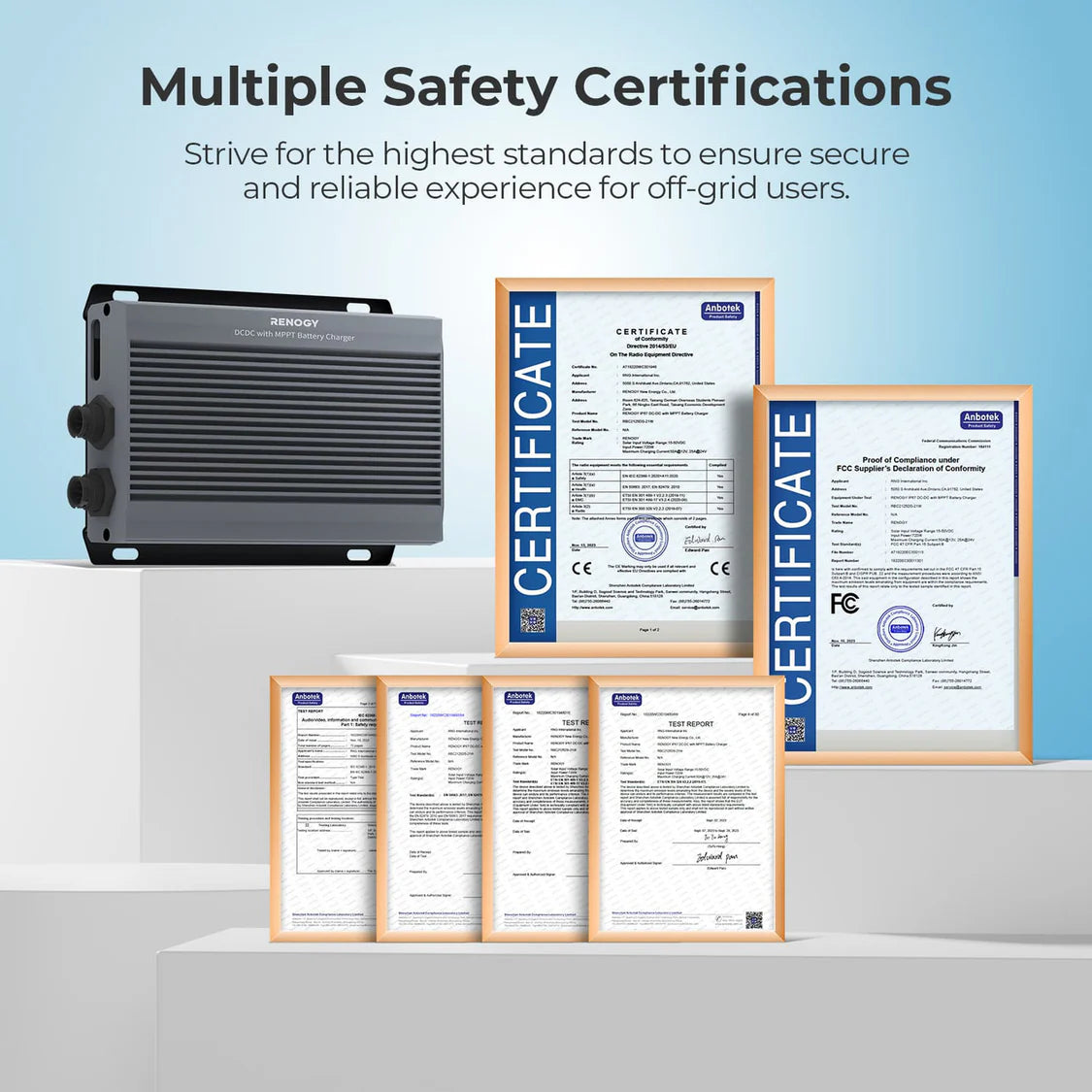 RENOGY 12V/24V IP67 50A DC-DC Battery Charger with MPPT شاحن بطارية