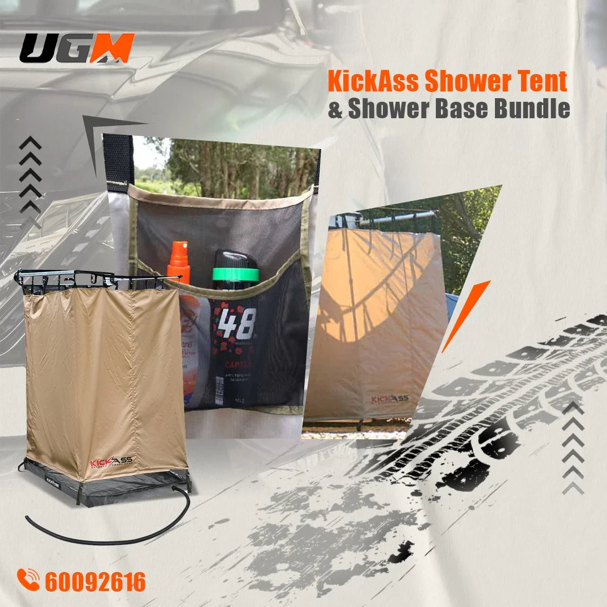 KickAss Shower Tent & Shower Base Bundle