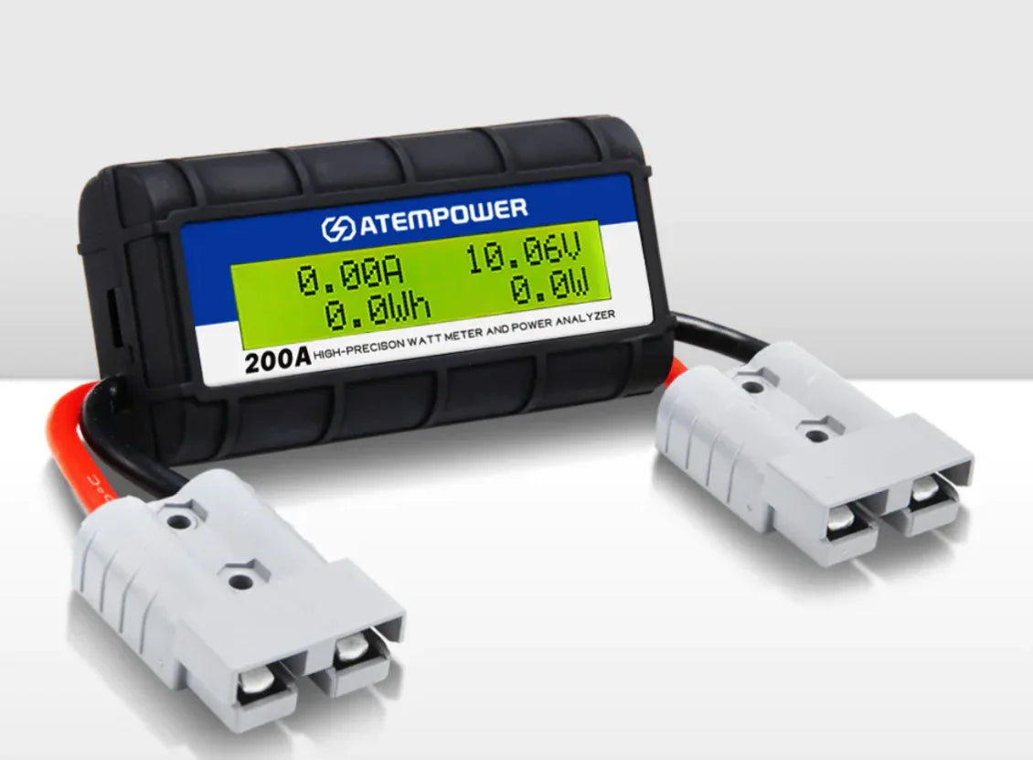 ATEM POWER 200 AMP Digital Volt Watt Meter Caravan Camping Solar 12V
