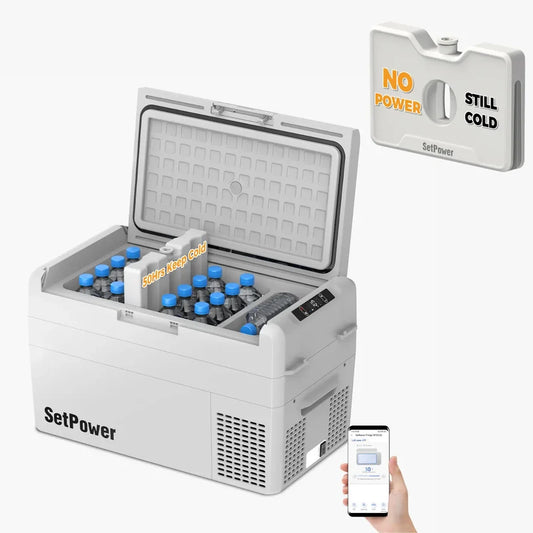 ثلاجة ومجمدة السيارات الكهربائية ست باور RF25 لرحلات تسلا (27 كوارت / 25.5 لتر - 12 فولت) | SetPower RF25 12V