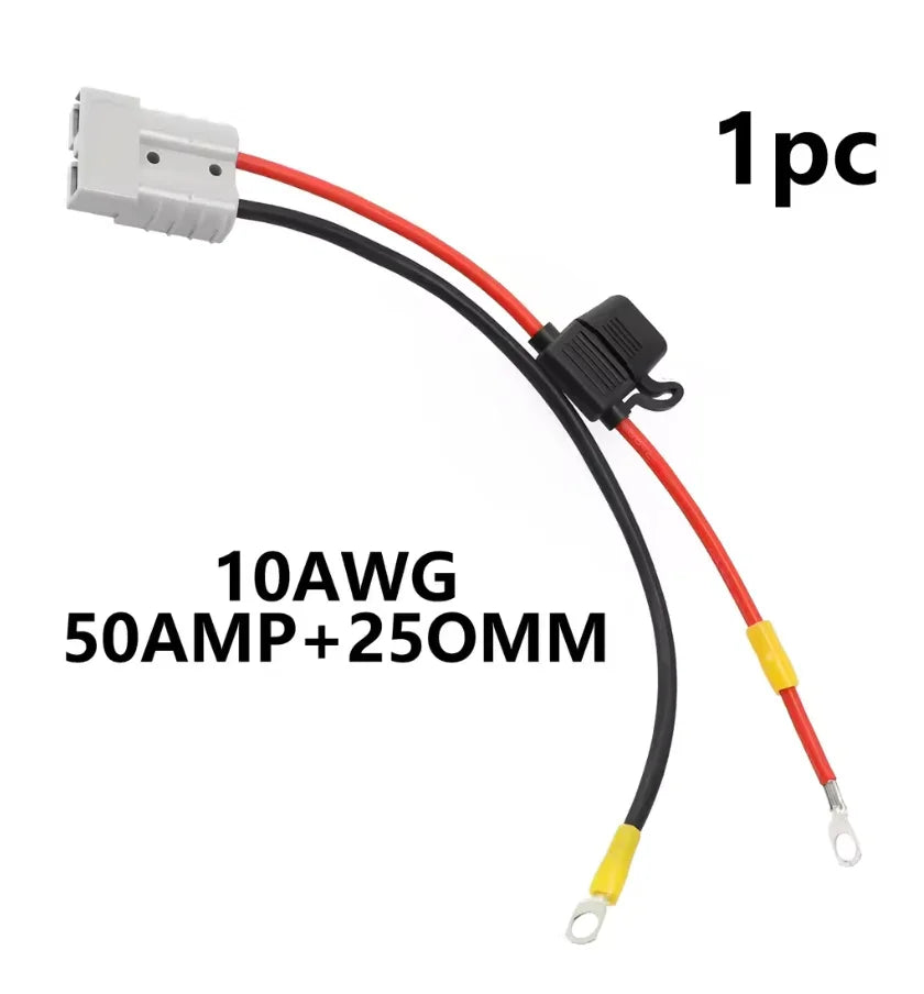 وصلة بطارية مع اندرسون-50A Anderson jumper cable with Lug M8 terminal battery charging connector, heavy-duty construction