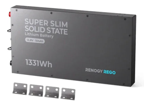 REGO - 12.8V 104Ah Super Slim Solid State Lithium Iron Phosphate Battery بطارية ليثيوم