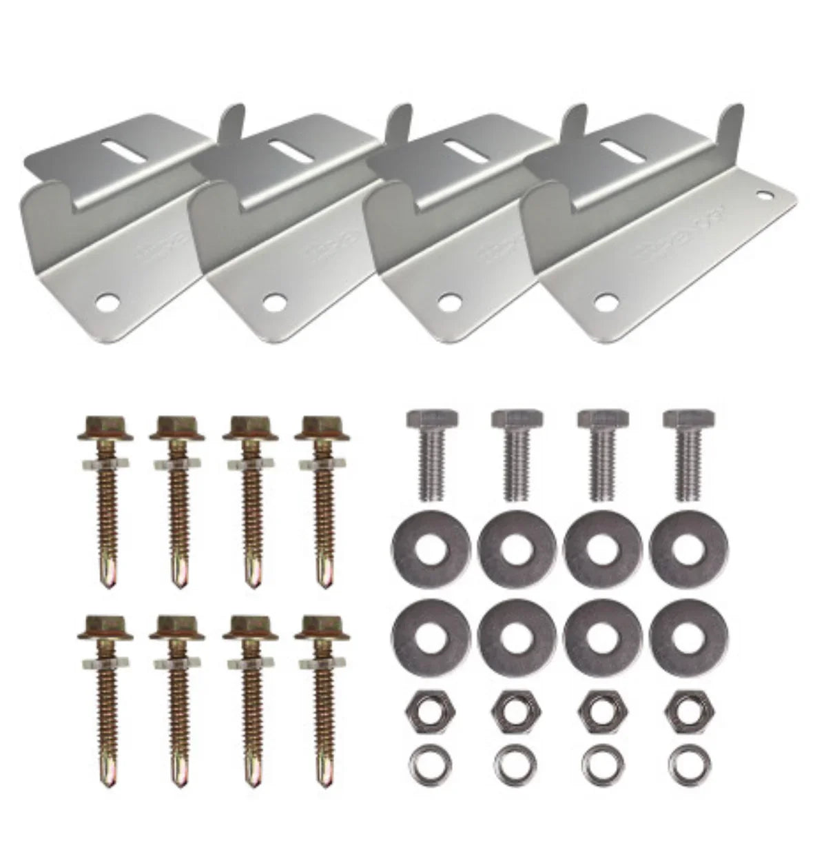 Solar Panel Mounting Curved Z Bracket - Set of 4