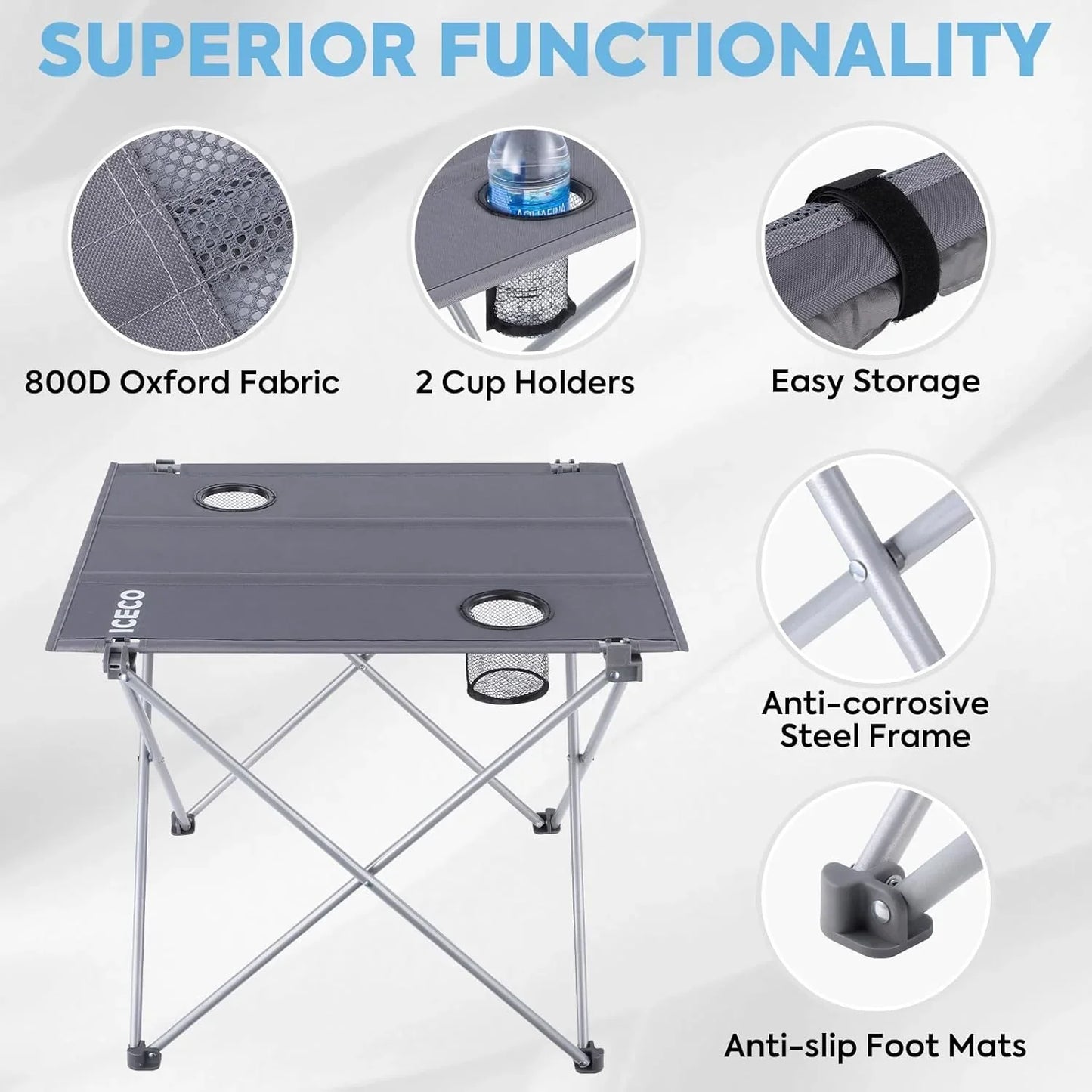 ICECO Portable Folding Camping Table طاولة تخييم