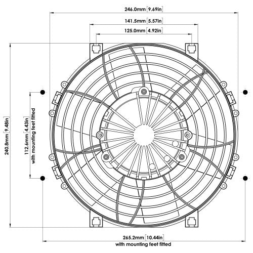 Brushless 9" Thermatic® Electric Fan (12V)