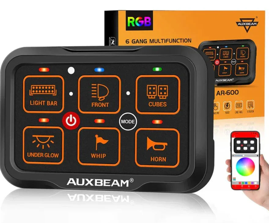 بلوتوث سويتش بانال AR Series 8/6 Gang LED Switch Panel,Off Road Light Controller