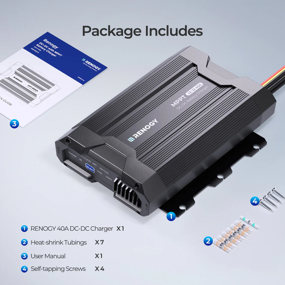 Renogy 40A DC-DC Battery Charger with MPPT منظم شحن بطارية