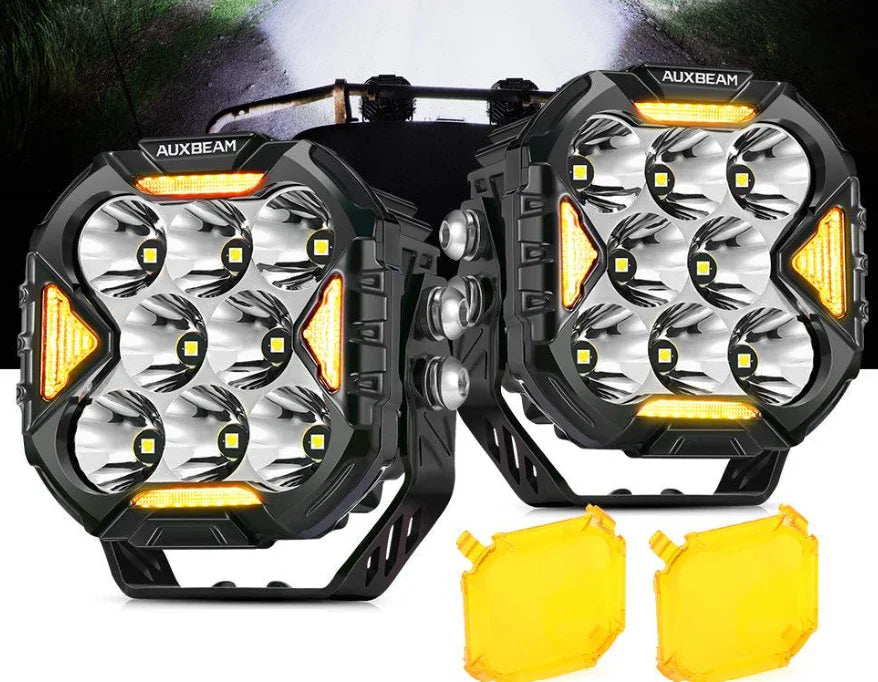 ليت 4 انش CUBE-Z Series 4 Inch LED Pod Lights Off Road Lights with White DRL & Amber Turn Signal Lights