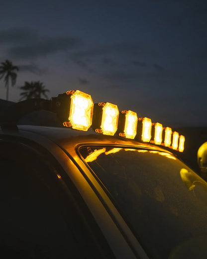 ليت 4 انش CUBE-Z Series 4 Inch LED Pod Lights Off Road Lights with White DRL & Amber Turn Signal Lights