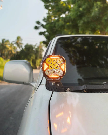 ليت 4 انش CUBE-Z Series 4 Inch LED Pod Lights Off Road Lights with White DRL & Amber Turn Signal Lights
