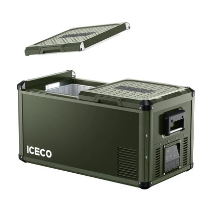 79.2QT VL75ProD Olive 12V Heavy Duty Metal Fridge Freezer| ICECO ثلاجة-كرتون مفتوح -Open Box عرض