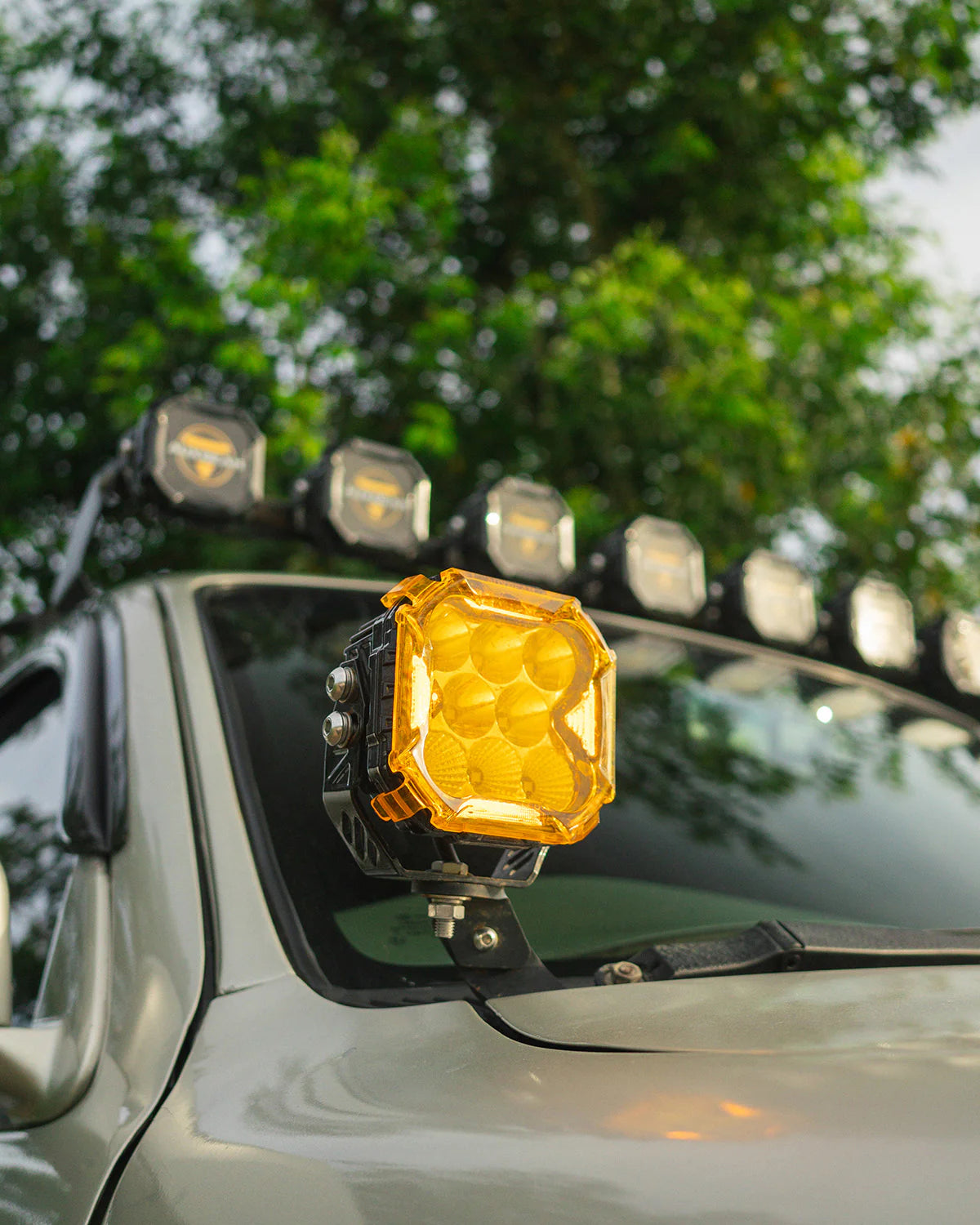 ليت 4 انش CUBE-Z Series 4 Inch LED Pod Lights Off Road Lights with White DRL & Amber Turn Signal Lights