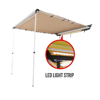 KICKASS 2.0M X 2.5M Heavy Duty Awning With LED Light Strip