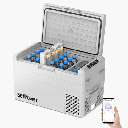 ثلاجة ومجمدة السيارات الكهربائية ست باور RF25 لرحلات تسلا (27 كوارت / 25.5 لتر - 12 فولت) | SetPower RF25 12V