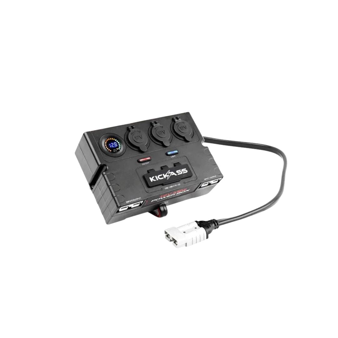 KickAss Mini 12V Control Box - 2 x Anderson, 6 x USB & 3 x Cig Sockets