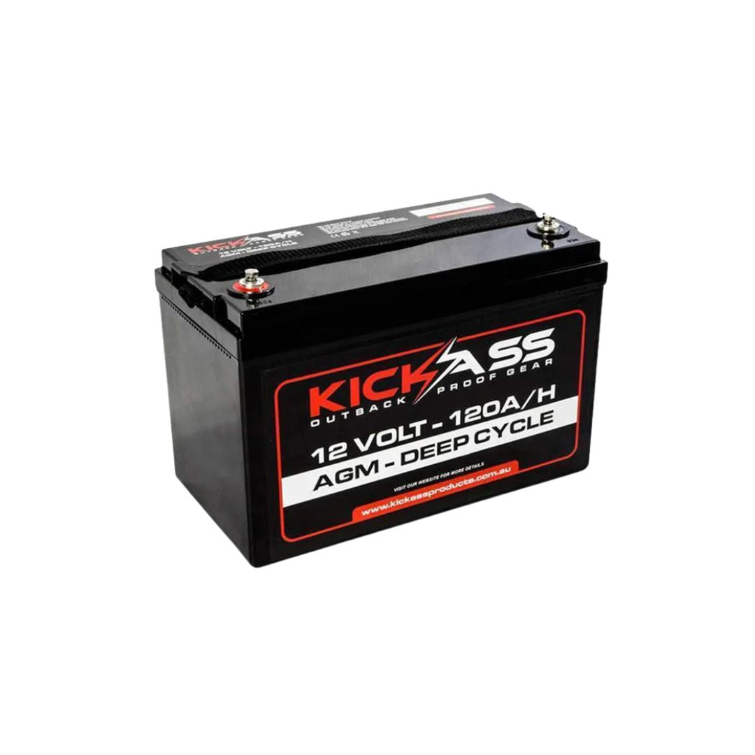 KickAss 12V 120Ah Deep Cycle AGM Battery