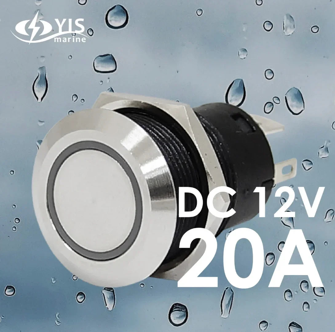 DC 20A 19mm metal Push Button switch
