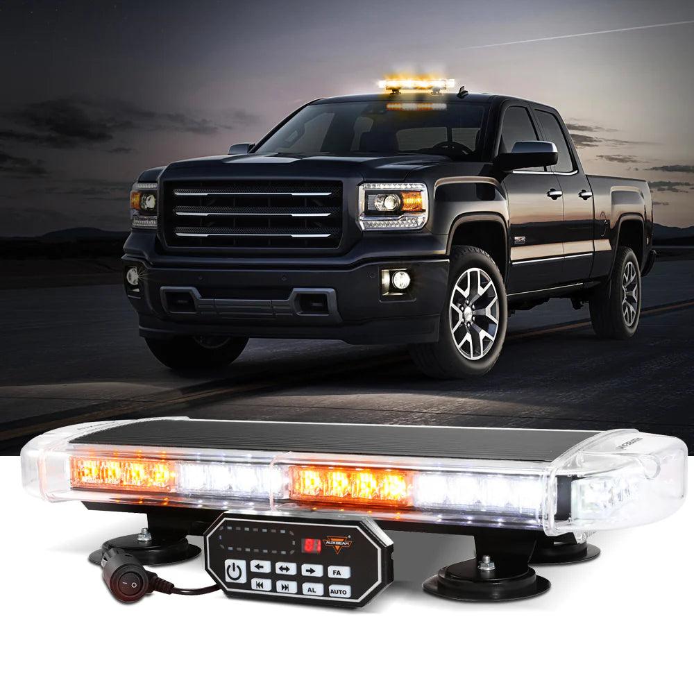 21.5" ROOFTOP STROBE FLASHING LIGHT BAR, 20 FLASHING  MODES MAGNETIC MOUNT EMERGENCY SAFETY WARNING CAUTION BEACON LIGHTS