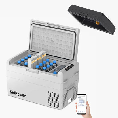 ثلاجة ومجمدة السيارات الكهربائية ست باور RF25 لرحلات تسلا (27 كوارت / 25.5 لتر - 12 فولت) | SetPower RF25 12V