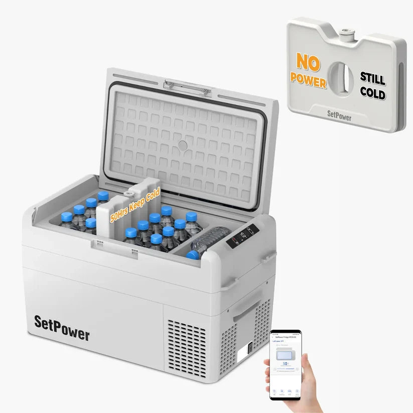 ثلاجة ومجمدة السيارات الكهربائية ست باور RF25 لرحلات تسلا (27 كوارت / 25.5 لتر - 12 فولت) | SetPower RF25 12V