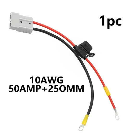 وصلة بطارية مع اندرسون-50A Anderson jumper cable with Lug M8 terminal battery charging connector, heavy-duty construction