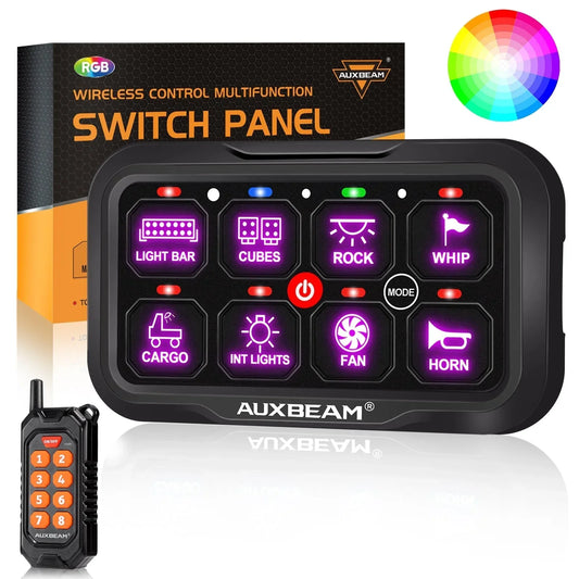 RC-800/RA84 RGB SWITCH PANEL WITH REMOTE CONTROL, TOGGLE/ MOMENTARY/ PULSED MODE SUPPORTED(ONE-SIDED OUTLET)