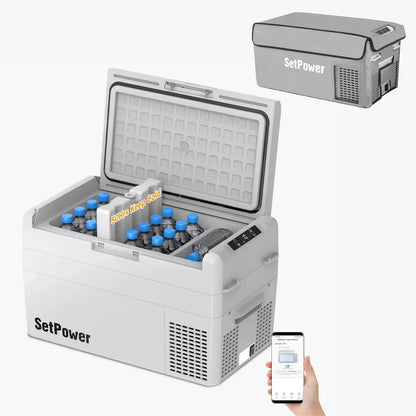 ثلاجة ومجمدة السيارات الكهربائية ست باور RF25 لرحلات تسلا (27 كوارت / 25.5 لتر - 12 فولت) | SetPower RF25 12V
