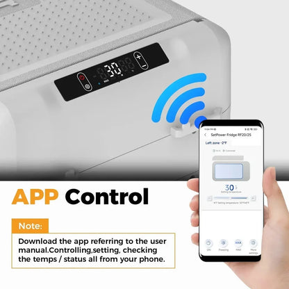 ثلاجة ومجمدة السيارات الكهربائية ست باور RF25 لرحلات تسلا (27 كوارت / 25.5 لتر - 12 فولت) | SetPower RF25 12V