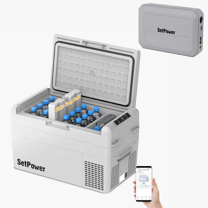 ثلاجة ومجمدة السيارات الكهربائية ست باور RF25 لرحلات تسلا (27 كوارت / 25.5 لتر - 12 فولت) | SetPower RF25 12V