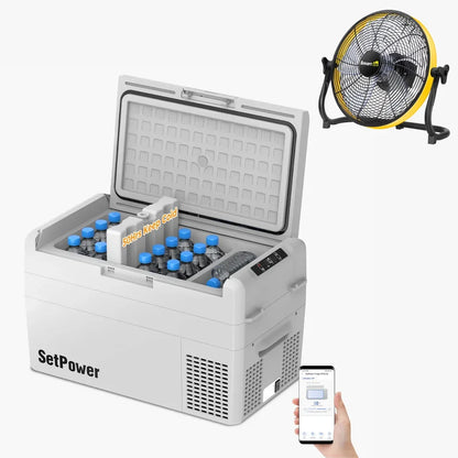 ثلاجة ومجمدة السيارات الكهربائية ست باور RF25 لرحلات تسلا (27 كوارت / 25.5 لتر - 12 فولت) | SetPower RF25 12V
