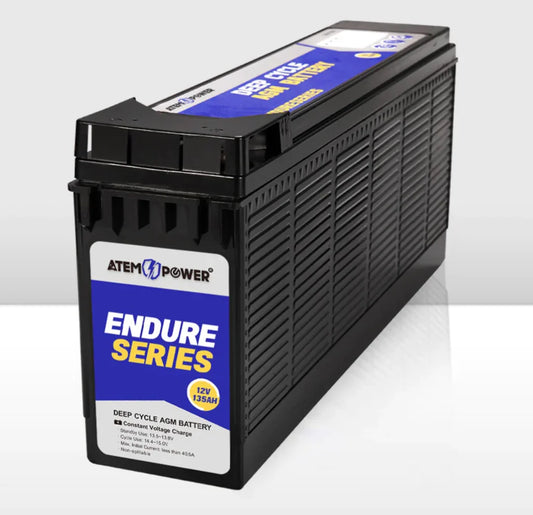 135Ah 12V AGM Battery Slim Deep Cycle Battery