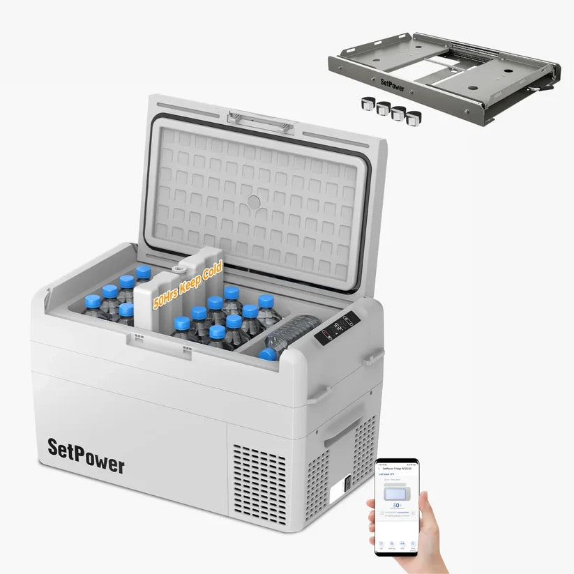 ثلاجة ومجمدة السيارات الكهربائية ست باور RF25 لرحلات تسلا (27 كوارت / 25.5 لتر - 12 فولت) | SetPower RF25 12V