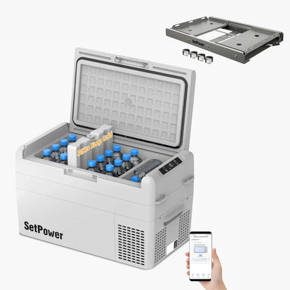 ثلاجة ومجمدة السيارات الكهربائية ست باور RF25 لرحلات تسلا (27 كوارت / 25.5 لتر - 12 فولت) | SetPower RF25 12V