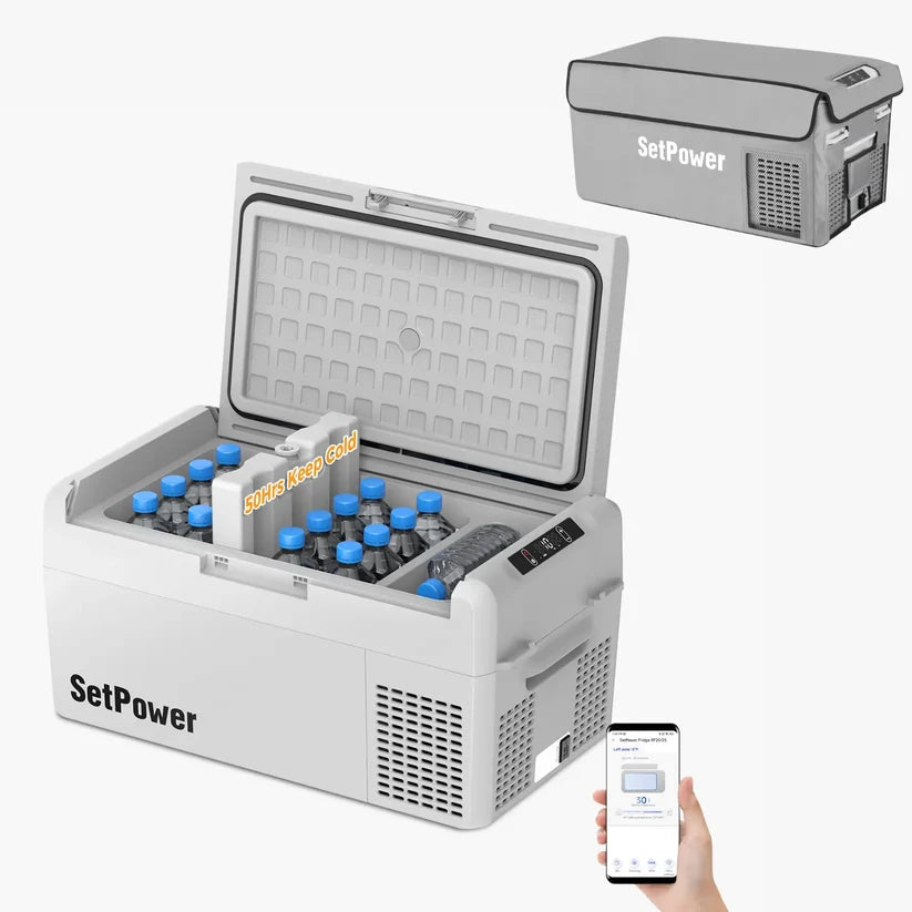 ثلاجة ومجمدة السيارات الكهربائية ست باور RF20 لرحلات تسلا (21 كوارت / 20 لتر) | Setpower RF20 Car