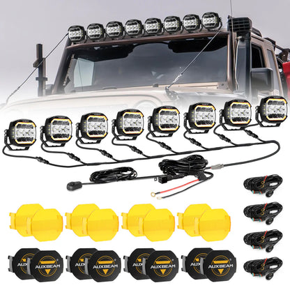 XP-ULTRA Series 5 Inch 174W LED Side PODS LIGHTS WHITE&AMBER-كشاف
