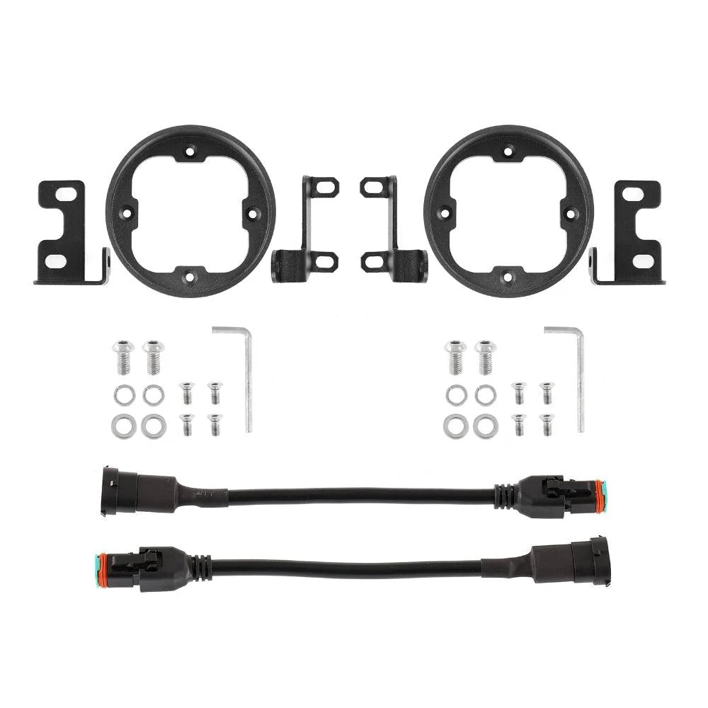 قاعدة كشاف 3 انش دائري 3" LED Pods Mounting Brackets Flush Mount Brackets Compatible with Toyota Tacoma Tundra 4Runner