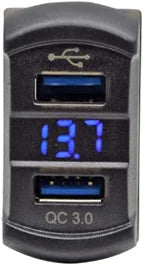 USB Car Charger QC3.0-قارئ بطارية مع يو اس بي