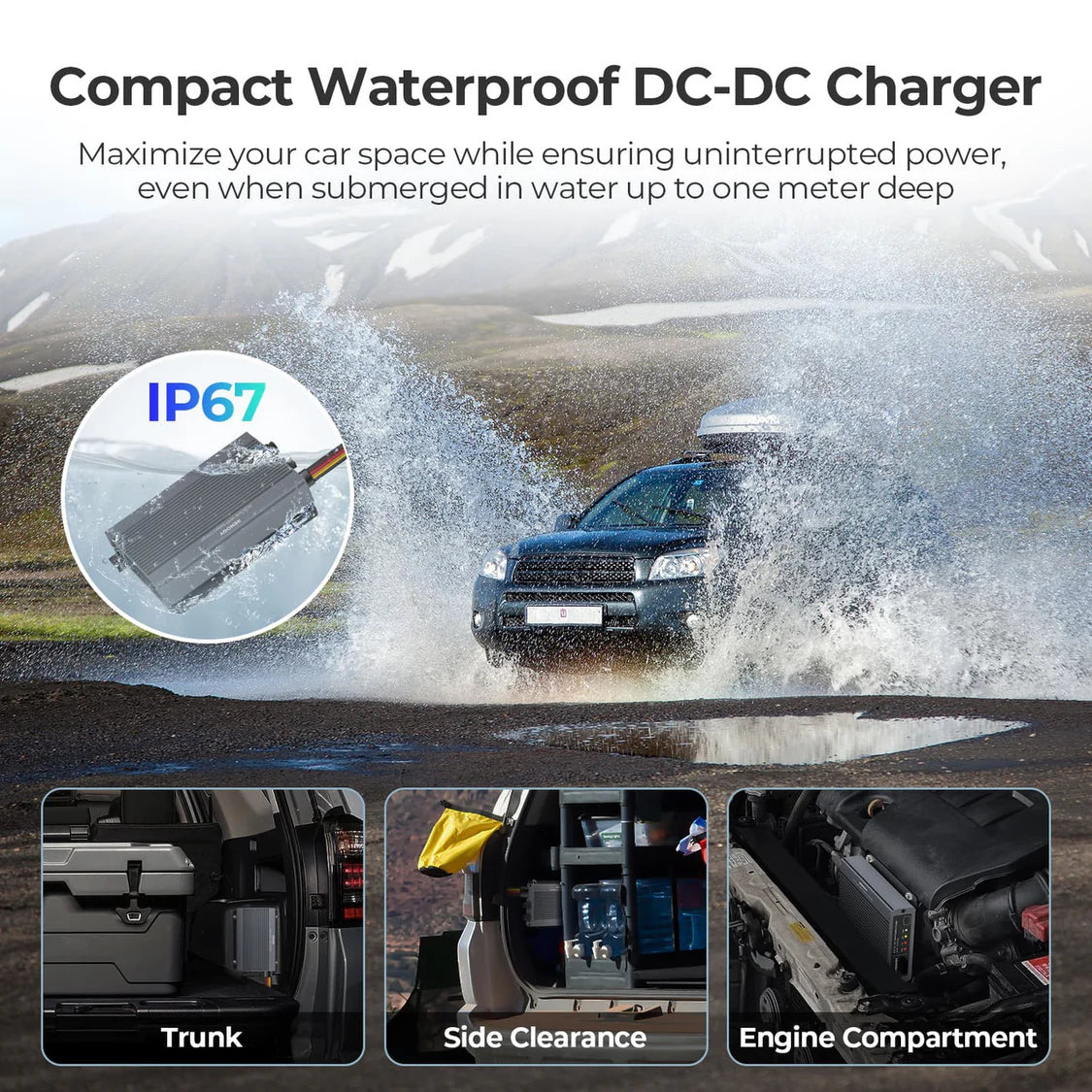 RENOGY 12V/24V IP67 50A DC-DC Battery Charger with MPPT شاحن بطارية