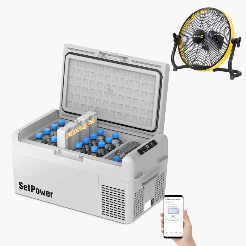 ثلاجة ومجمدة السيارات الكهربائية ست باور RF20 لرحلات تسلا (21 كوارت / 20 لتر) | Setpower RF20 Car