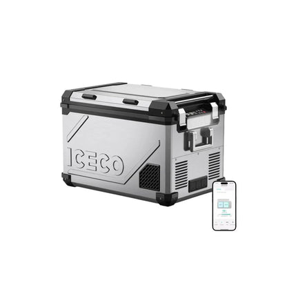 58QT APL55 Dual Zone 12 Volt Fridge refrigerator | ICECO - Silver (كرتون مفتوح)