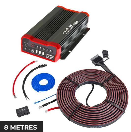 KickAss 40A DCDC Charger & 8M Heavy Duty DCDC Wiring Kit