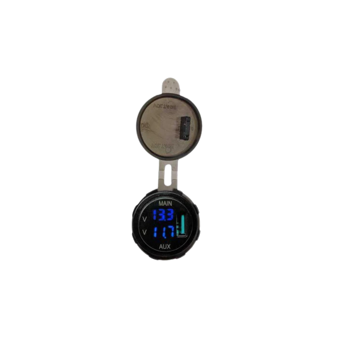 Dual Voltmeter with 3.0 Amp USB Fast Charger