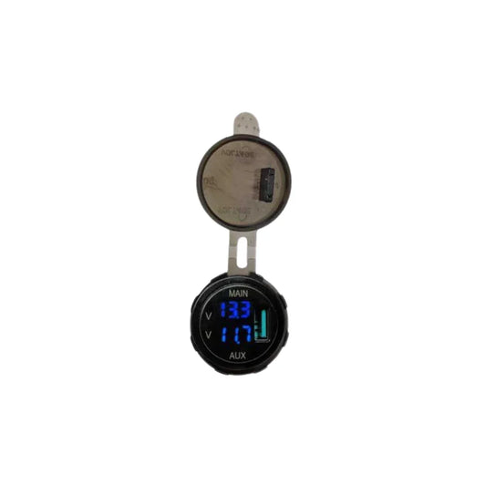 Dual Voltmeter with 3.0 Amp USB Fast Charger