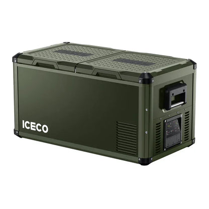 79.2QT VL75ProD Olive 12V Heavy Duty Metal Fridge Freezer| ICECO ثلاجة-كرتون مفتوح -Open Box عرض