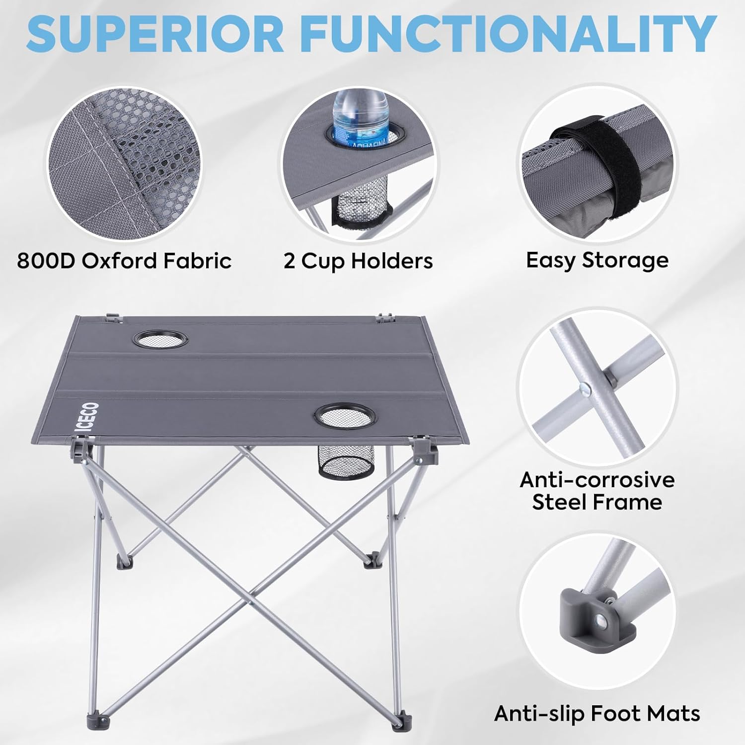 ICECO Portable Folding Camping Table طاولة تخييم