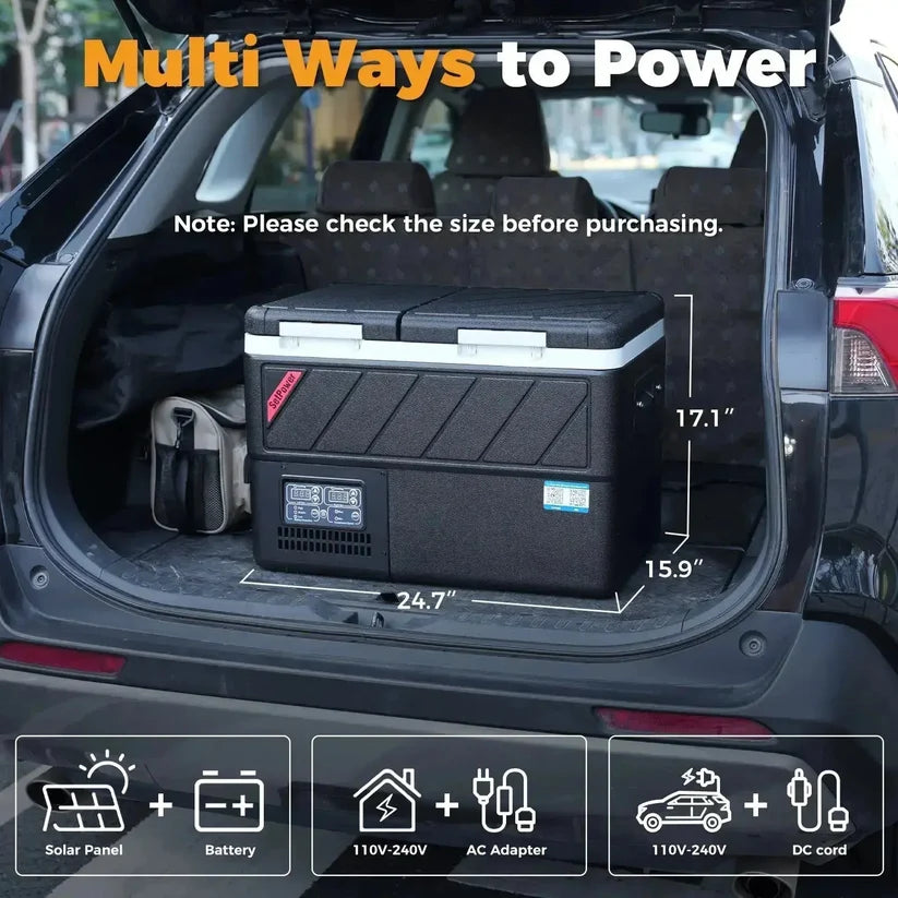 ثلاجة ومجمدة السيارات الكهربائية ست باور DT45 بمزلاق بطارية (12 فولت) | Setpower DT45 Car