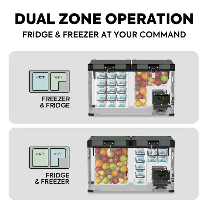 VL60 Dual Zone Metal Olive Freezer with Cover | ICECO | 60LTثلاجة
