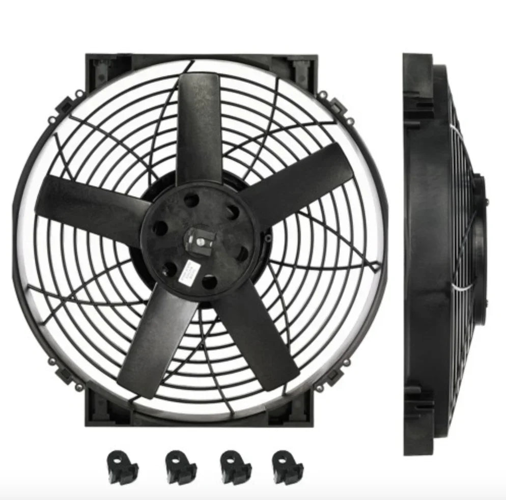 14" SLIMLINE Thermatic® Electric Fan (12V) مروحة قوة 1021CFM